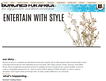 Tablet Screenshot of bunchesforafrica.com